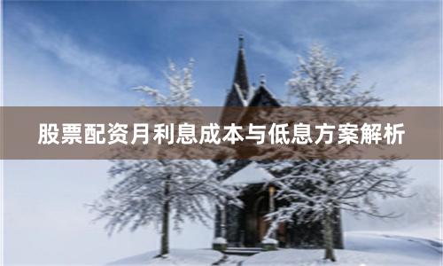 股票配资月利息成本与低息方案解析